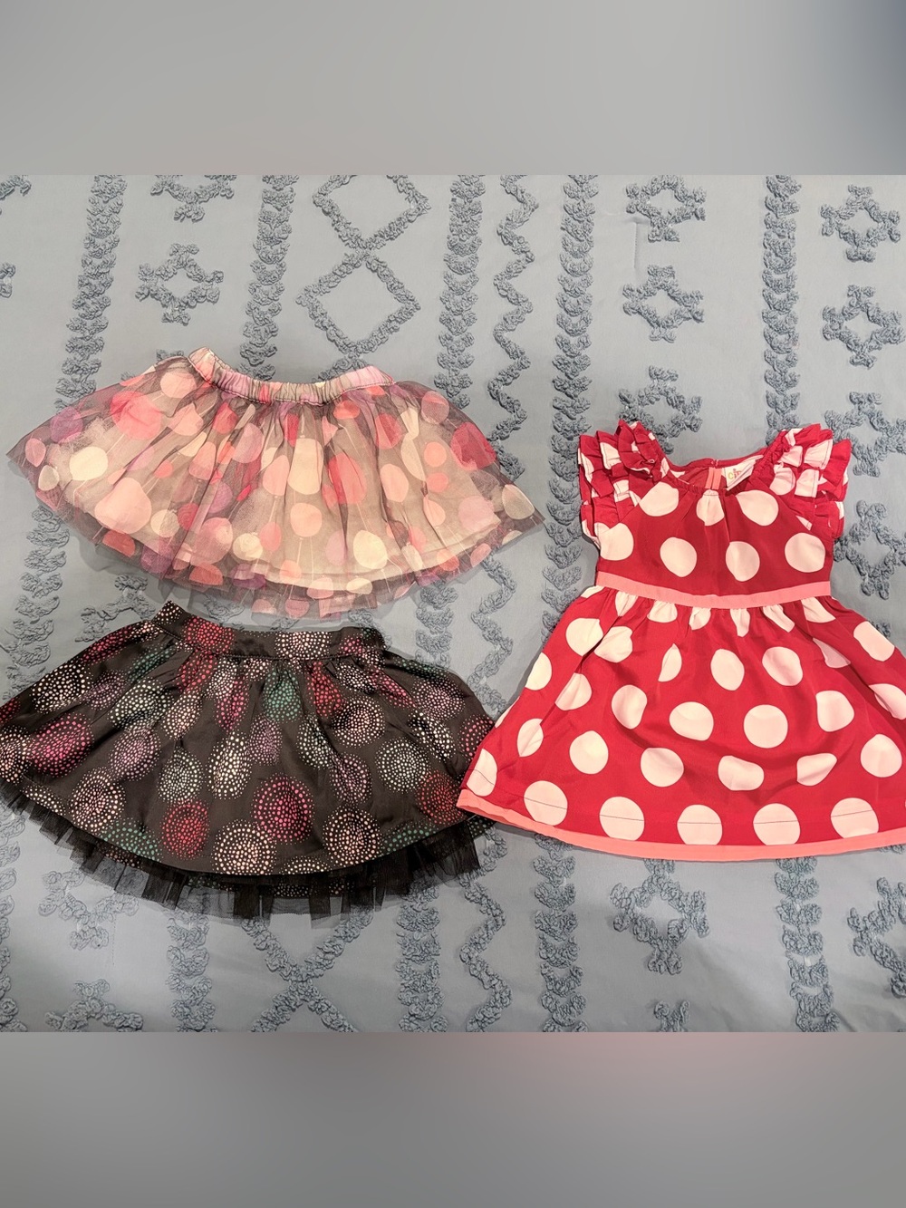 Girls 12M Dress & Skirt Bundle Cherokee Circo Polka Dot Tulle